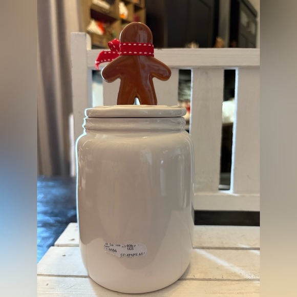 Rae Dunn White and Red 'Oh Snap!' Cookie Jar - Picture 3 of 3